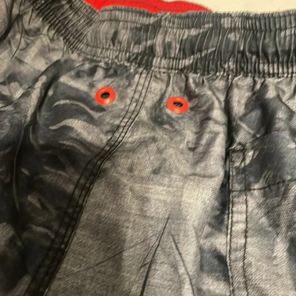 Speedo Swim Shorts xl Trunks Hawaiian Gray Red accents Great Condition mens - Picture 11 of 11